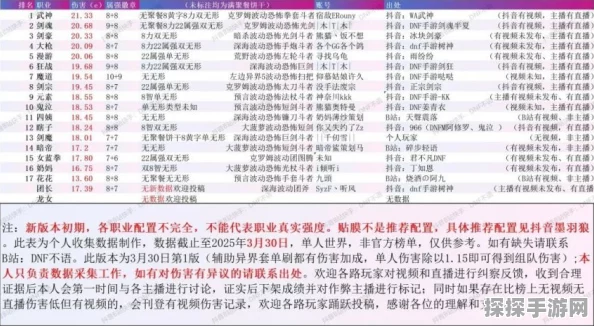 DNF手游资讯，安图恩主C职业选择与标准解析