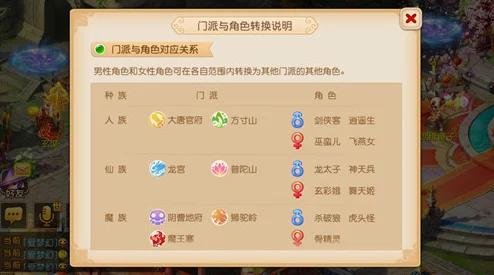 梦幻西游手游门派转换全攻略