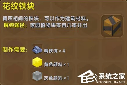 迷你世界花纹铁块合成秘籍，打造独特建筑风格