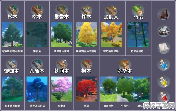 原神木材分布位置总汇，七大木材刷新收集点一览