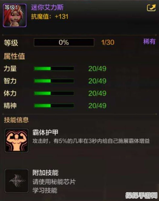 DNF手游迷你艾力斯宠物获取攻略及属性全解析