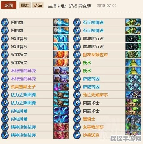 炉石传说标准模式多系萨卡组构筑全解析