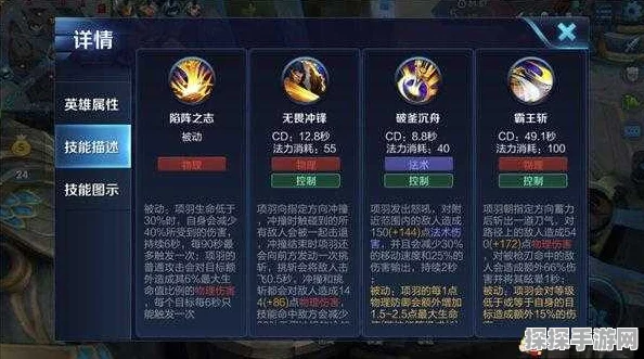 手游资讯，魔法启示录项羽技能效果全面解析