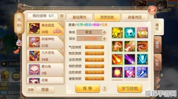 梦幻诛仙手游宠物化生全攻略，副宠选择与技巧揭秘