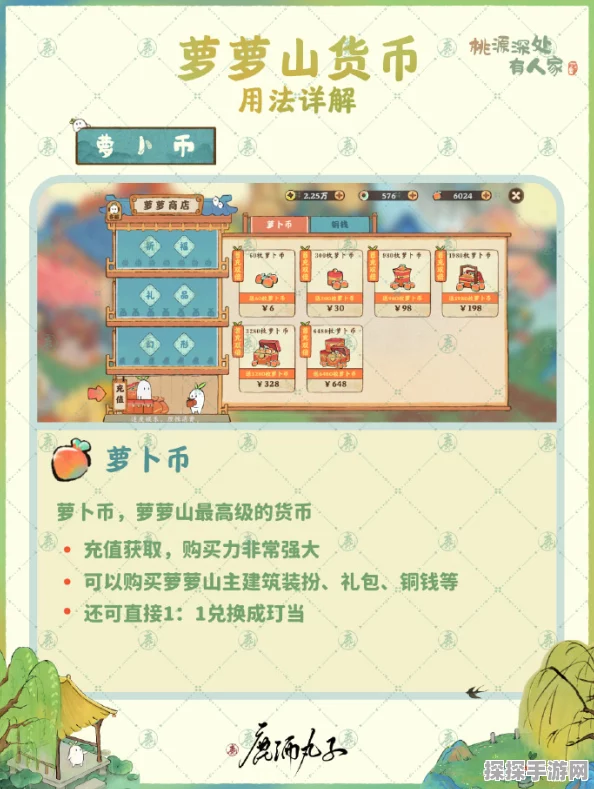 手游资讯，桃源深处有人家萝卜币获取方法全揭秘