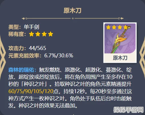 原神原木刀武器突破材料全解析