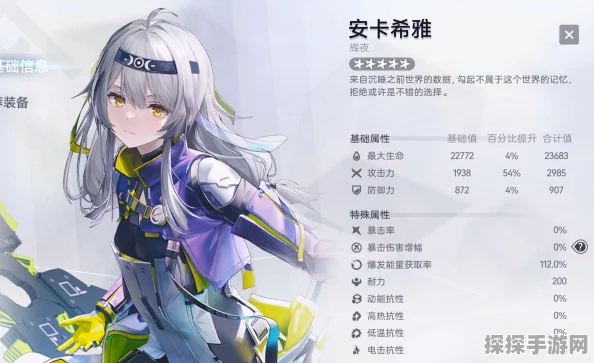 手游资讯，尘白禁区安卡希雅辉夜角色抽取价值深度解析