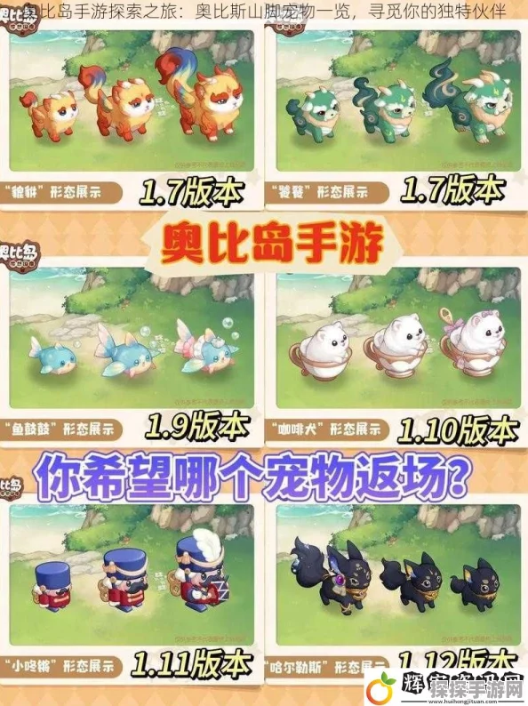 奥比岛手游宠物系统全面解析，萌宠相伴，探险更精彩