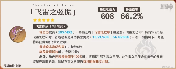 手游资讯，原神飞雷之弦振适用角色深度解析