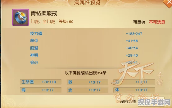 手游资讯，深入剖析天下手游冰心全念加点策略