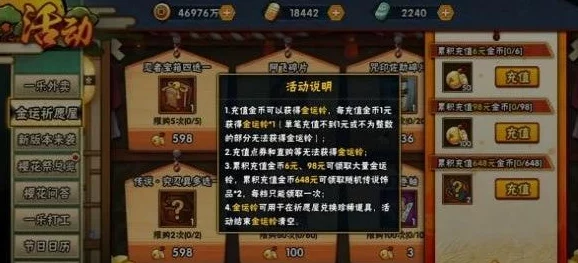 火影忍者手游金运祈愿屋活动深度解析与性价比探讨