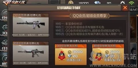 手游资讯，QQ会员每月可领CF礼包详情解析
