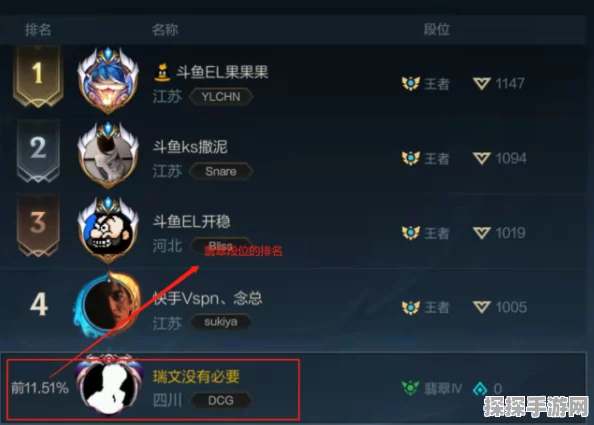 手游资讯，王者荣耀星耀与钻石双排对手段位揭秘