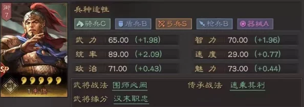 三国志战略版朱儁玩法全解析，武将搭配与战法推荐