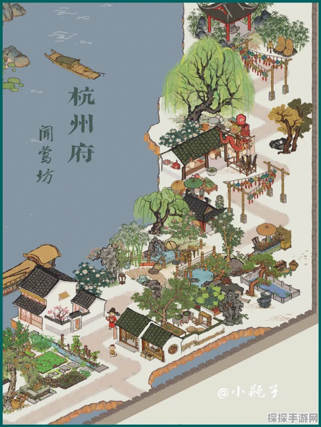 手游资讯，江南百景图杭州柳浪闻莺景点详解与建筑一览