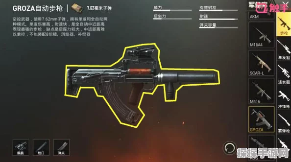 绝地求生刺激战场Groza深度解析，掌握这把神器的制胜之道