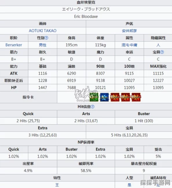 FGO埃里克深度剖析，血斧宝具技能属性图鉴全方位解读