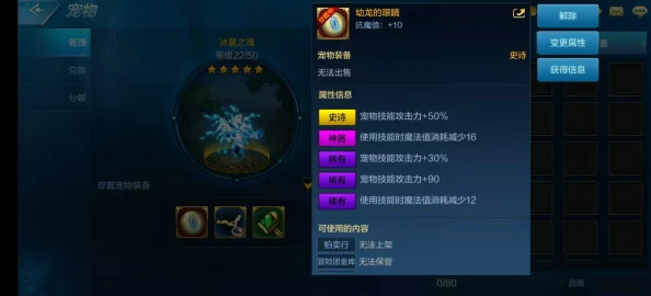 DNF手游新版本爆料，冰翼之魂宠物属性全解析
