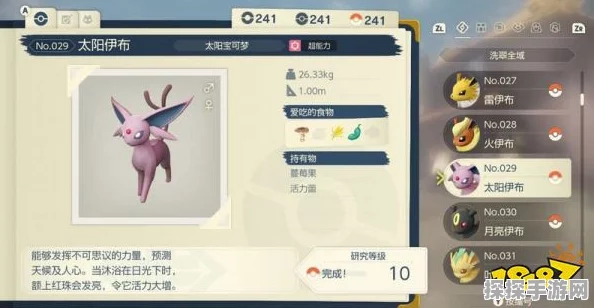 太阳伊布与光伊布持有物搭配全攻略，助你宝可梦大集结战场称雄