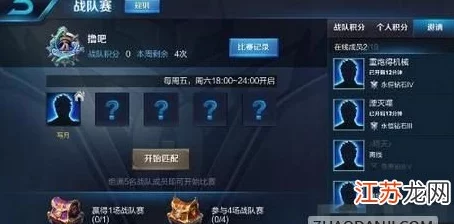 王者荣耀战队周赛参赛全攻略，解锁荣耀战场的钥匙
