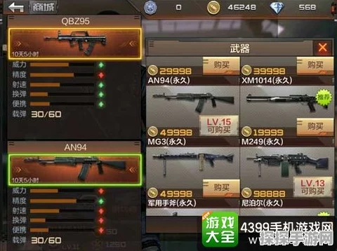CF手游穿越火线，步枪AN94属性图鉴深度解析与版本更新前瞻