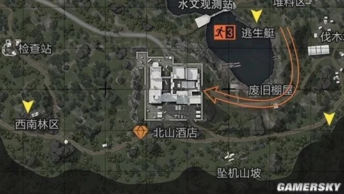 暗区突围北山酒店半图撤离点全攻略