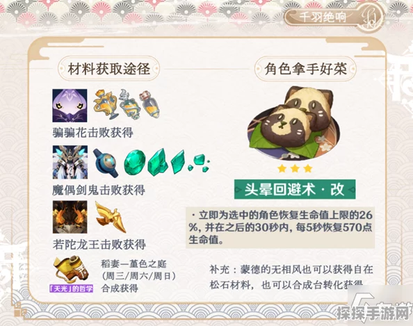 原神早柚突破材料全面解析，90级突破素材及天赋升级材料一览表