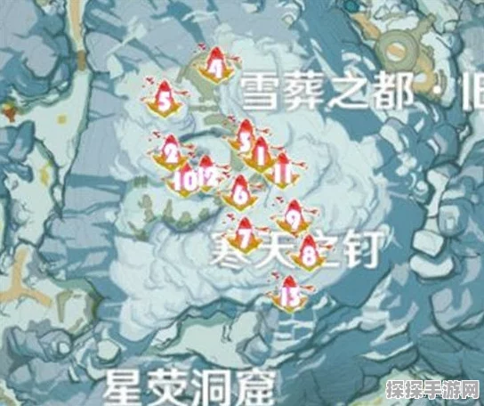 原神龙脊雪山绯红玉髓全收集路线指南