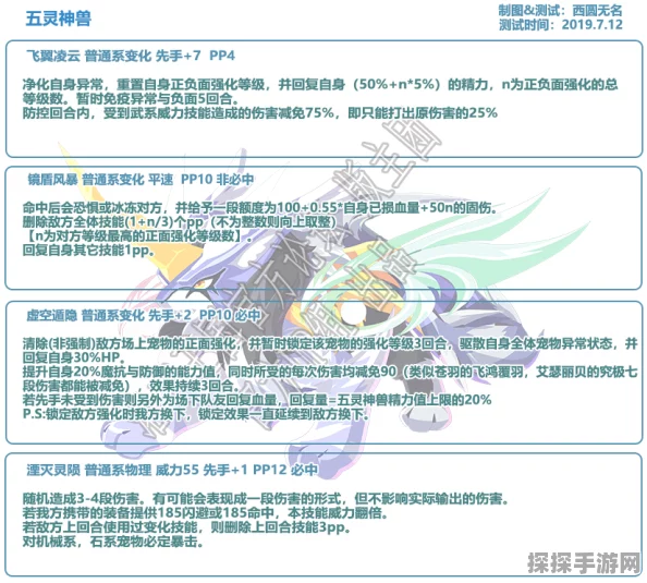 洛克王国五灵神兽技能搭配策略与效果深度全面解析
