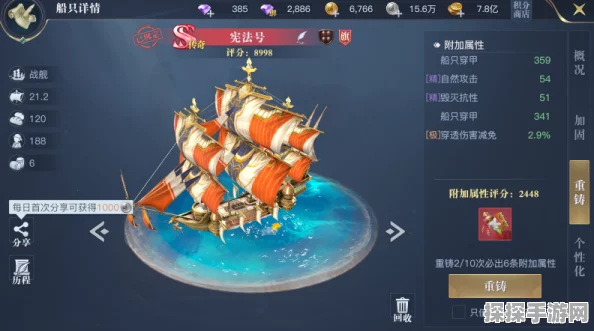 黎明之海船只战力提升全攻略，深度解析船只属性与强化策略