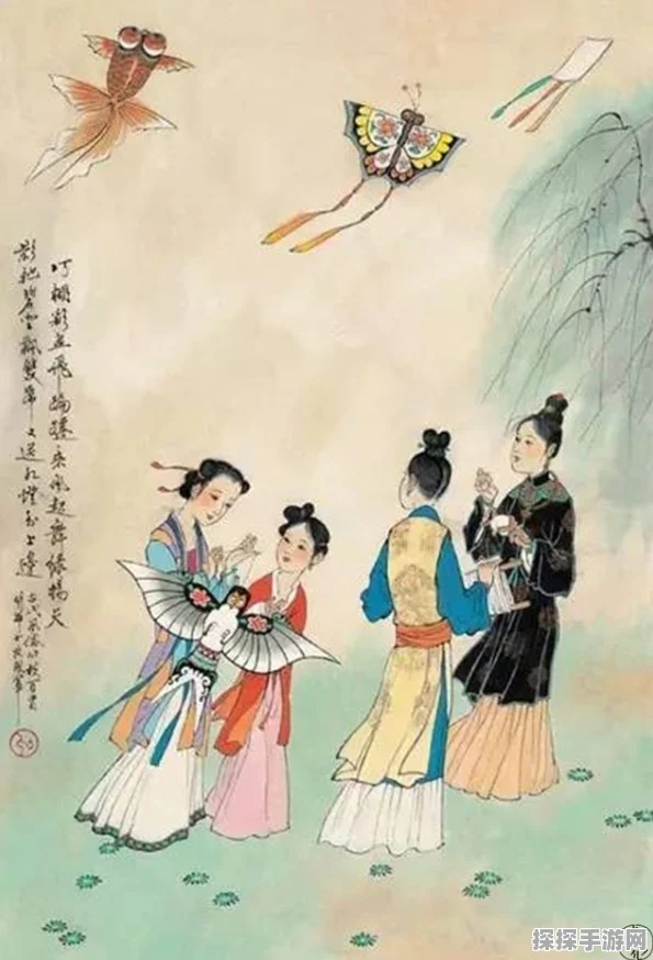 江南百景图纸鸢飞翔嬉戏，探秘纸鸢入空的玩法与乐趣