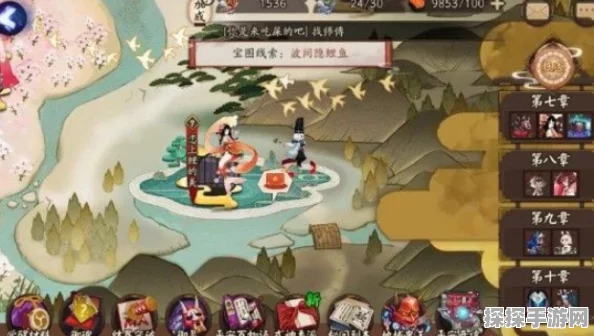 手游资讯，揭秘阴阳师怒发冲冠宝图线索位置