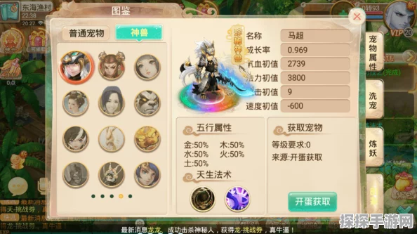 大话西游手游男人神兽选择全解析，打造专属战斗伙伴