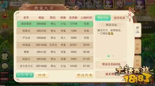 大话西游手游帮派贡献全攻略