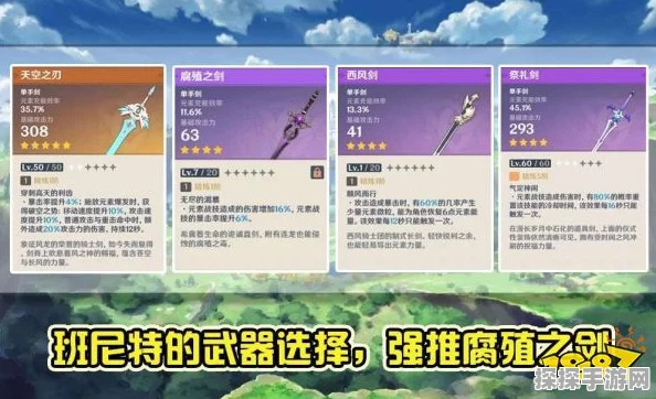 原神班尼特武器搭配指南，最佳武器选择与阵容组合深度解析