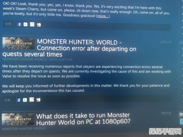 手游资讯，怪物猎人Steam云同步问题深度解析与解决方案