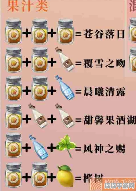 原神探索新风味，曲生酌微梦果汁系列晨曦清露配方大揭秘