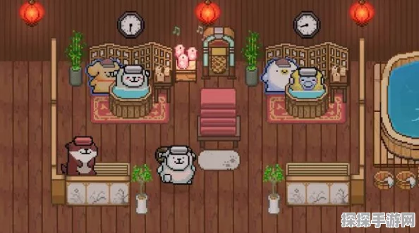 线条小狗惊喜登场！温泉经营模拟游戏动物温泉Steam商店页正式公开