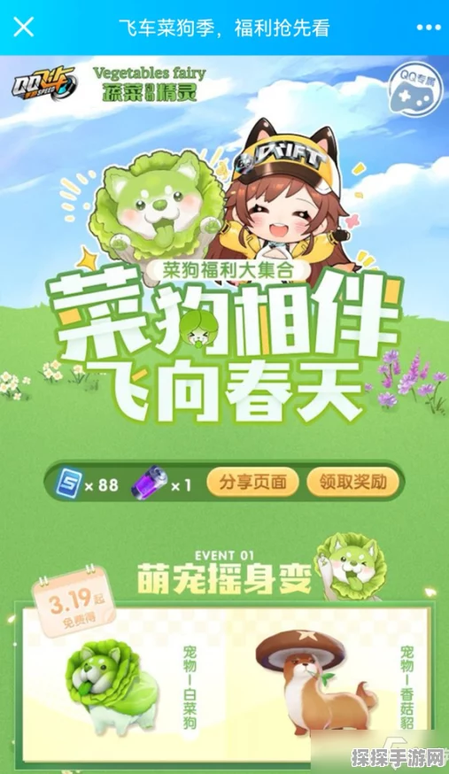 QQ飞车手游菁菁菜狗套装获取全攻略