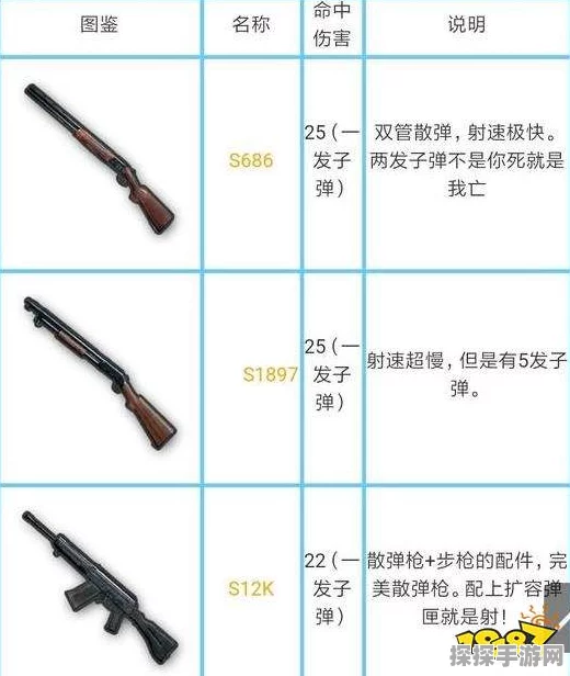 和平精英枪械伤害表全解析，精准掌握战场利器