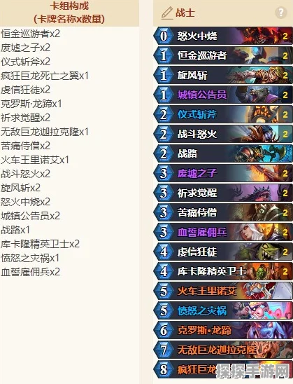 炉石传说战士传说卡组推荐，新版本下的强势崛起