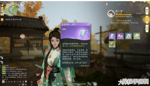 射雕手游角色韩小莹深度解析，揭秘她最钟爱的独特礼物清单