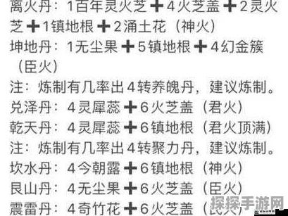 手游资讯，鬼谷八荒手游化灵丹炼制全攻略深度解析