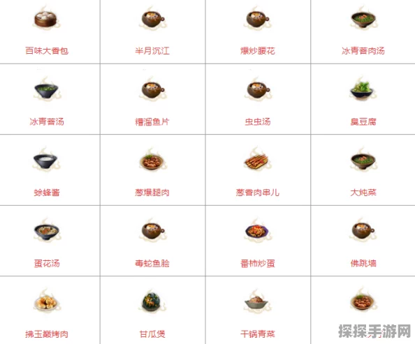 手游资讯，妄想山海美食配方大全震撼发布，探索味蕾新境界